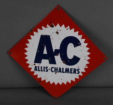 A C Allis Chalmers Porcelain Sign Auction