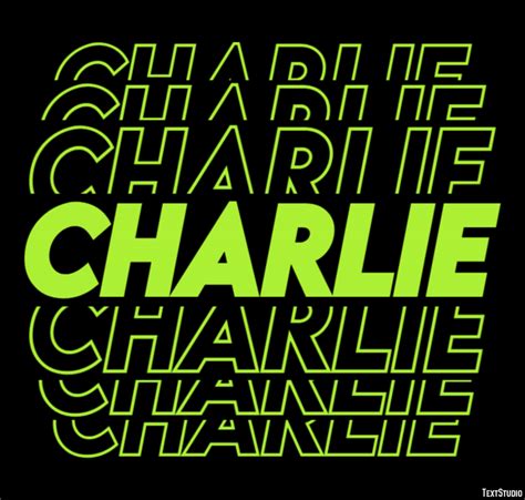 Charlie Text Effect And Logo Design Name