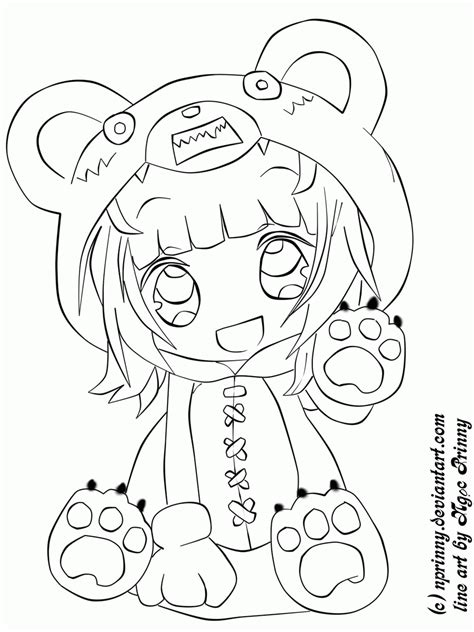 Chibi Anime Coloring Pages Coloring Home