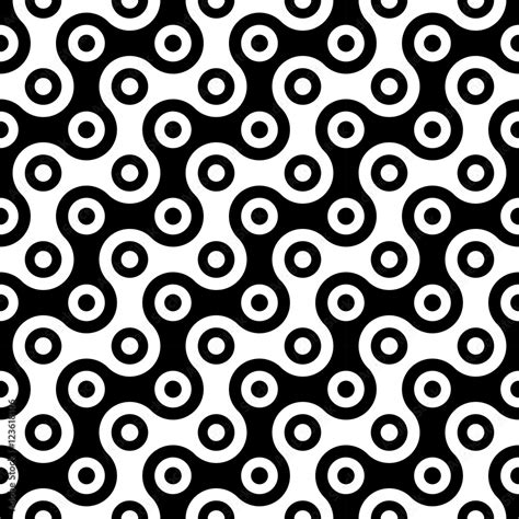 Vector Modern Abstract Geometry Circles Pattern Black And White