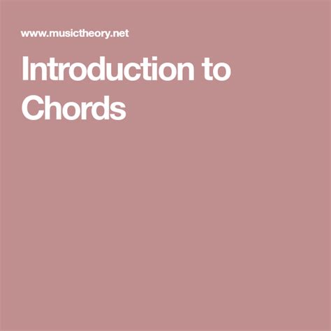 Introduction To Chords Lead Sheet Piano Chords Introduction