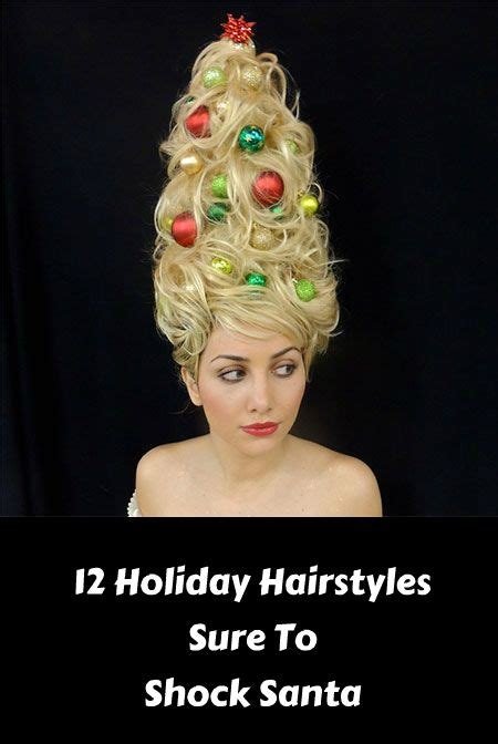 12 Holiday Hairstyles Sure To Shock Santa Pelo Navideño Peinados