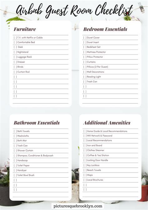 Printable Airbnb Checklist Template Customize And Print