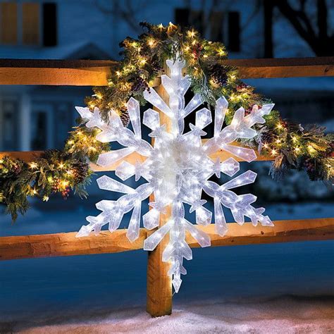 Improvements Pre Lit Folding Crystal Snowflake Christmas Decor 45