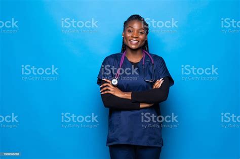 African American Nurse Medical Doctor Woman Isolated On White