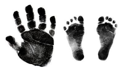 baby footprint template   clip art