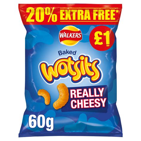 Walkers Wotsits Cheese Snacks £1 Rrp Pmp 60g