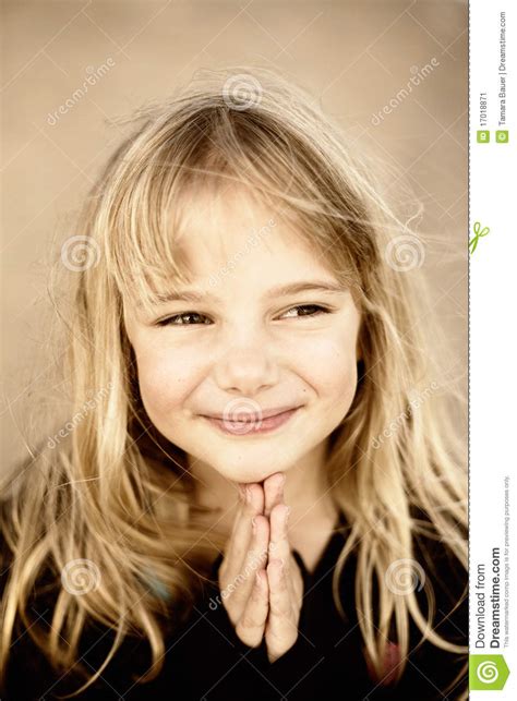 Little Girl Praying Stock Image Image Of Colorful Beach