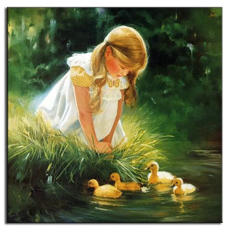 Buy Baby Girls Portrait Oil Painting On Canvas