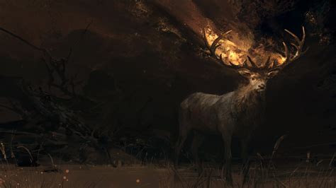 Deer, Animal, Fantasy, Art, 4K, #97 Wallpaper