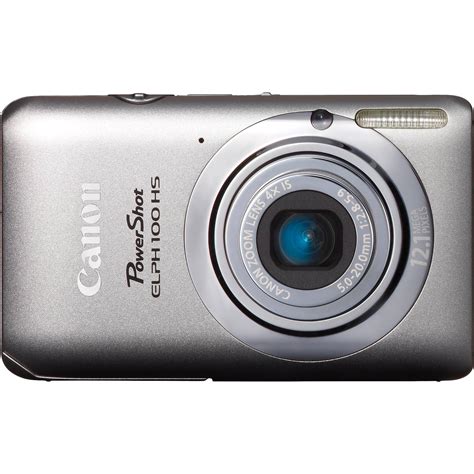 Canon Powershot 100 Hs Digital Elph Camera Silver 4924b001 Bandh
