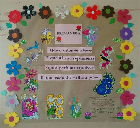 Cartaz Escolar Feito Com Os Alunos Para A Chega Da Primavera 🌼🌻🌺🌹🏵💮🌸
