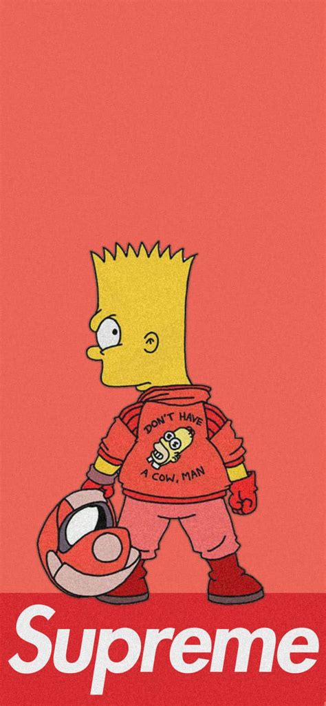 Download This Cool Bart Simpson Supreme Design Is Perfect For Any Die Hard Fan Looking To Show