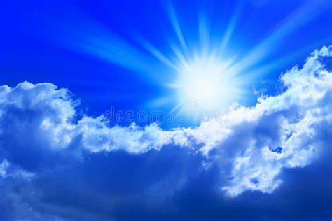 Clouds Sky Sun Rays Stock Photo Image Of Bright Illuminated 9157402