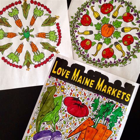 Printable farm themed paper crown color + b/w. Maine Farmers' Market Coloring Pages - Maine Federation of ...