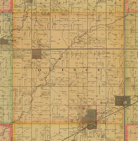 Adams County Iowa 1884 Old Wall Map With Landowner Names Farm Etsy