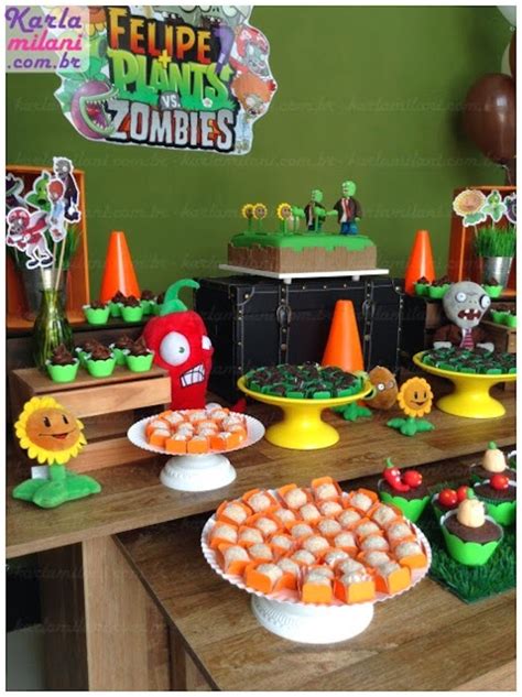 Karas Party Ideas Plants Vs Zombies Themed Birthday Party