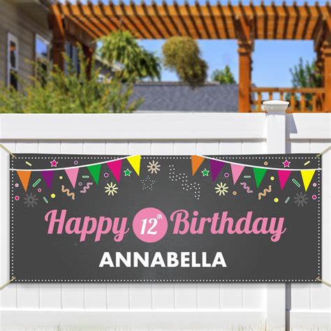 Personalized Chalkboard Birthday Banner GiftsForYouNow Com