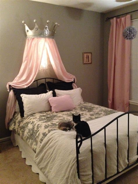 Position the mounting board against the wall, with its top edge flush against the ceiling. Mop Bucket Bed Crown | Bed crown, Girl room, Bedroom decor
