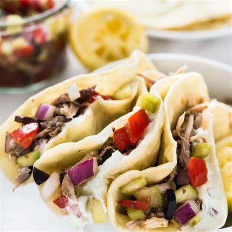 Greek Tacos With Homemade Tortillas Plated Cravings