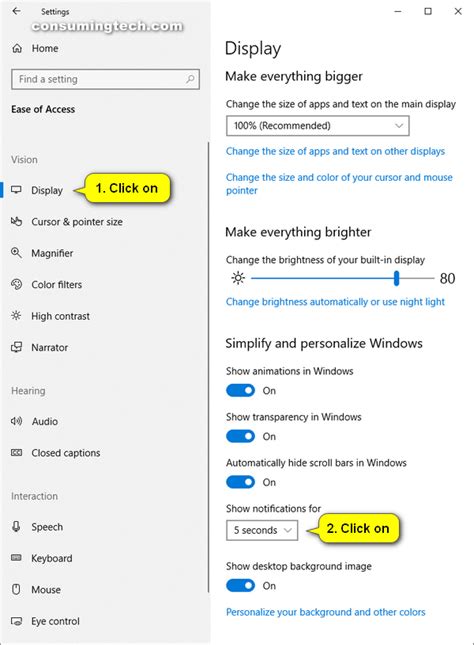 Change How Long To Show Notifications In Windows 10 Consumingtech