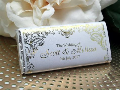 Wedding And Engagement Renaissance Gold Foil Chocolate Bomboniere Favour