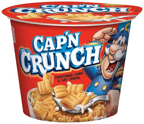 Capn Crunch Breakfast Cereal, Original, 1.51oz Individual Cups (12 Pack ...