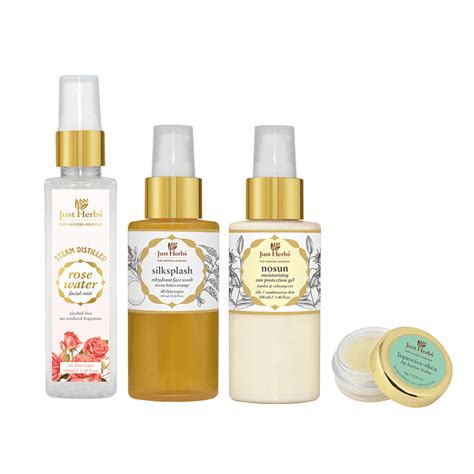 Buy Just Herbs Skincare Basics For An Outdoor Lifetsyle Oilycombinaton Skin Pack Of