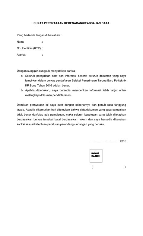 Surat Pernyataan Keabsahan Dokumen Https Bkddki Jakarta Go Id