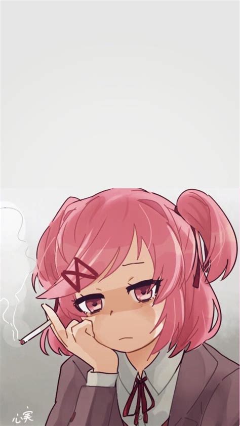 Cute Anime Girl Smoking
