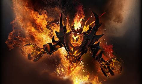 Dota 2 Nevermore Shadow Fiend Video Games Fire Burning Hd