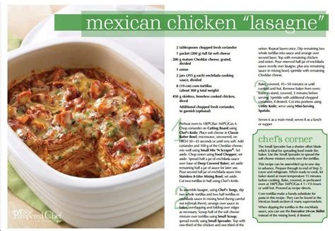 Mexican Chicken Lasagne Pampered Chef