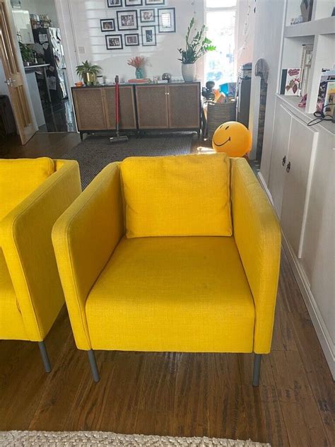 Two Yellow Ikea EkerÖ Armchairs ОНЛАЙН ОБЯВИ