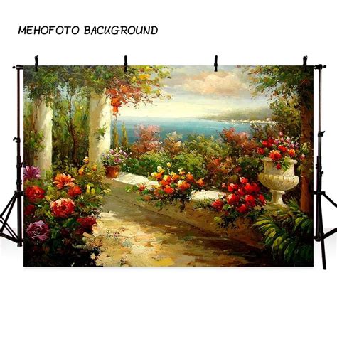 Mehofoto 7x5ft Art Fabric Photography Backdrops Flower Backdrop Vinyl