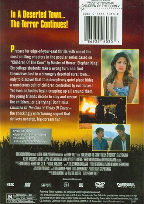 One of the most romantic movies ever made also remains on e of the most enduringly popular. Children Of The Corn V: Fields of Terror (DVD 1998) | DVD ...