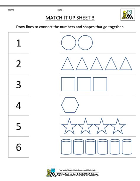 math worksheets kindergarten