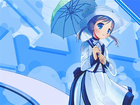 Umbrellas Anime Girls Art Umbrella Hd Desktop Wallpaper