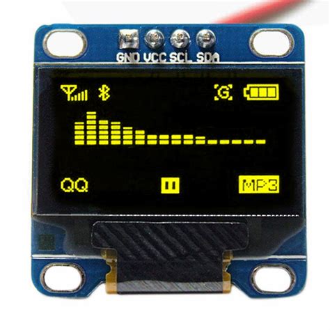 0.96 Inch Yellow OLED Serial Display Module - 128 x 64 | Phipps Electronics