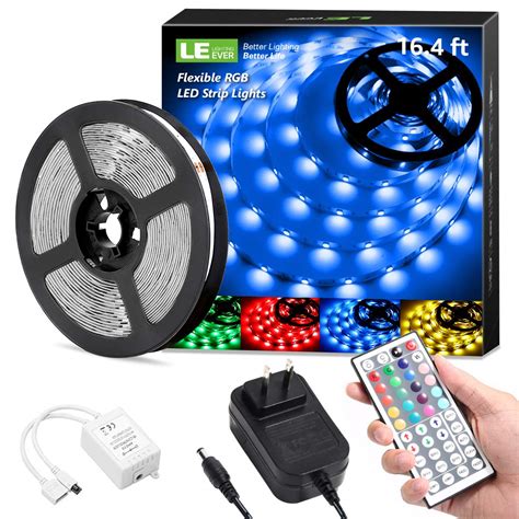 Le Led Strip Lights 164ft Rgb 5050 Led Strips With Remote Controller