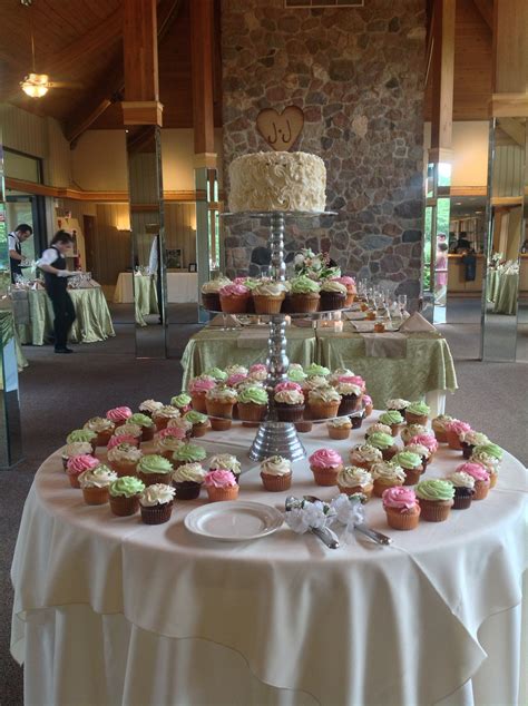 Spring Colored Cupcake Wedding Cake To Match The Wedding