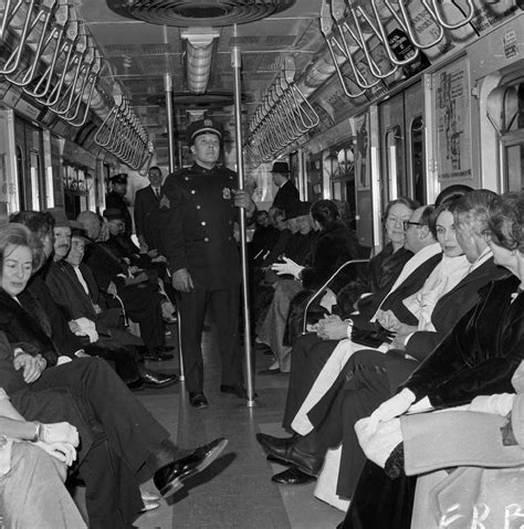 Commuters On A New York Subway Train 1960s New York City Nyc Subway New York Subway