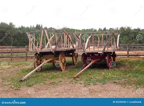 Hay Wagons Stock Photo Image Of Spoked Fashioned Transportation