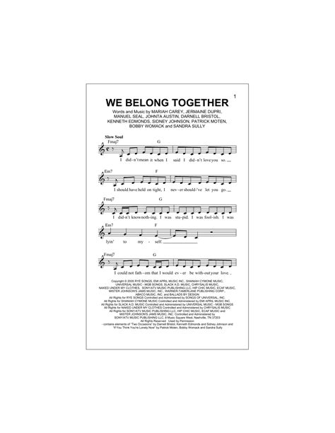 We Belong Together Guitar Chords