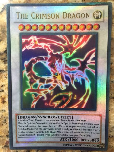 The Crimson Dragon This Is A Real Card Custom Yugioh Cards Yugioh