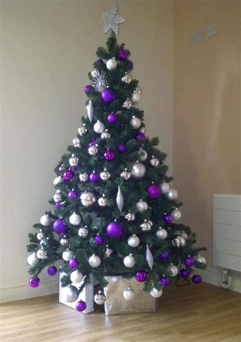 Get the tutorial via thetomkatstudio red, green, and gold christmas tree. purple & silver christmas rtree | Purple christmas ...
