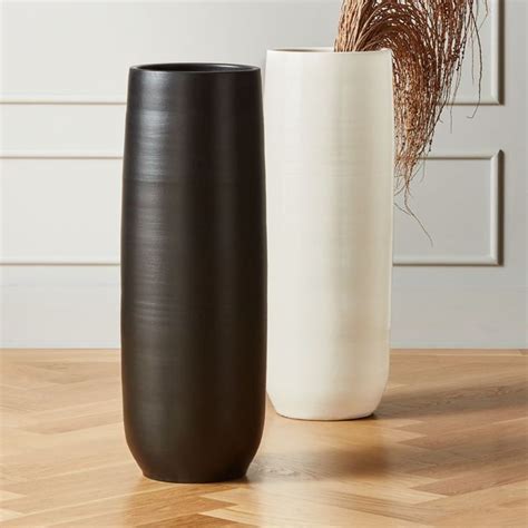 Rie Large Black Hand Thrown Vase Large Floor Vase Extra Large Floor