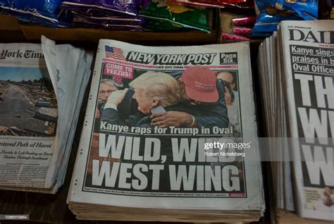 The Front Page Of The New York Post Newspaper Viewed On A Newsstand