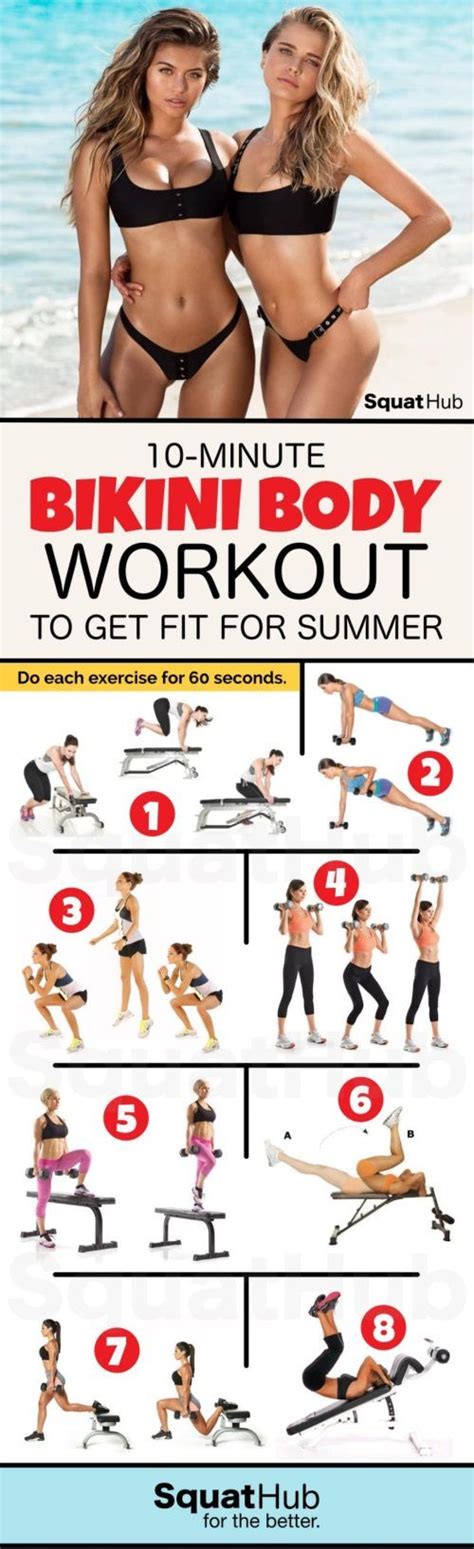 10 Minute Bikini Body Workout To Get Fit For Summer Bikini Body Workout Workouts For Teens