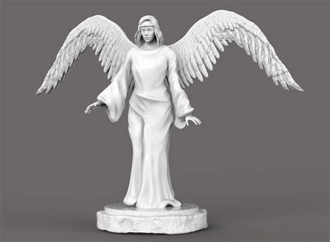 3d Asset The Angel Statue Cgtrader
