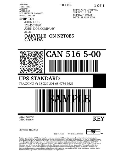 UPS Shipping Label Template CYBRA 60 OFF Elevate In